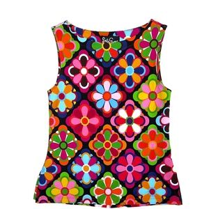 NWOT Lesley Evers Stella Top in Jubilee Multicolor, Sz Small